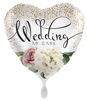 Folienballon - Wedding Mr. & Mrs. - ø 43cm